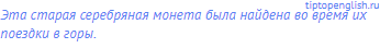 Эта старая серебряная монета была найдена во время их
