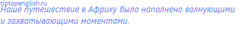 Наше путешествие в Африку было наполнено волнующими и