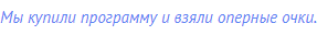 Мы купили программу и взяли оперные очки.