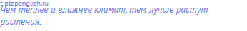 Чем теплее и влажнее климат, тем лучше растут растения.