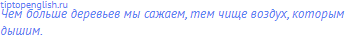 Чем больше деревьев мы сажаем, тем чище воздух, которым