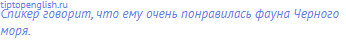 Спикер говорит, что ему очень понравилась фауна