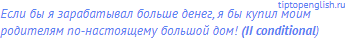 Если бы я зарабатывал больше денег, я бы купил моим