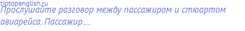 Прослушайте разговор между пассажиром и стюартом