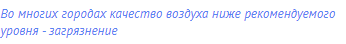 Во многих городах качество воздуха ниже