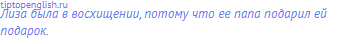Лиза была в восхищении, потому что ее папа подарил ей