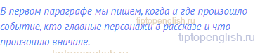 В первом параграфе мы пишем, когда и где произошло